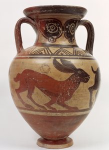 Anfora etrusca a figure nere, c.500 a.C.